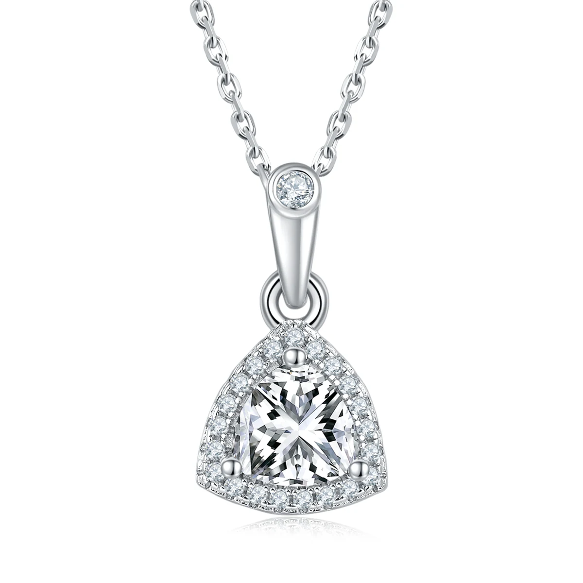 Trillion Elevated Lab-Grown Diamond Necklace — product view 1