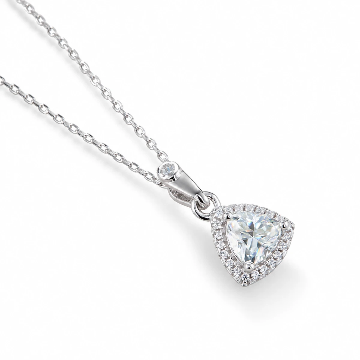 Trillion Elevated Lab-Grown Diamond Necklace — product view 2
