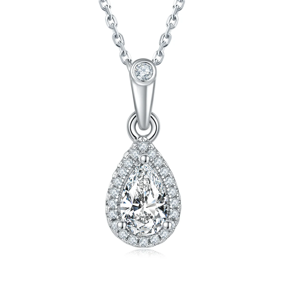 Pear Elevated Lab-Grown Diamond Necklace — product view 1
