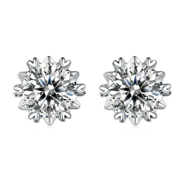 Snowflake Lab-Grown Diamond Stud Earrings