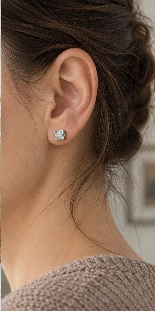 Angel Kiss Lab-Grown Diamond Stud Earrings editorial styling