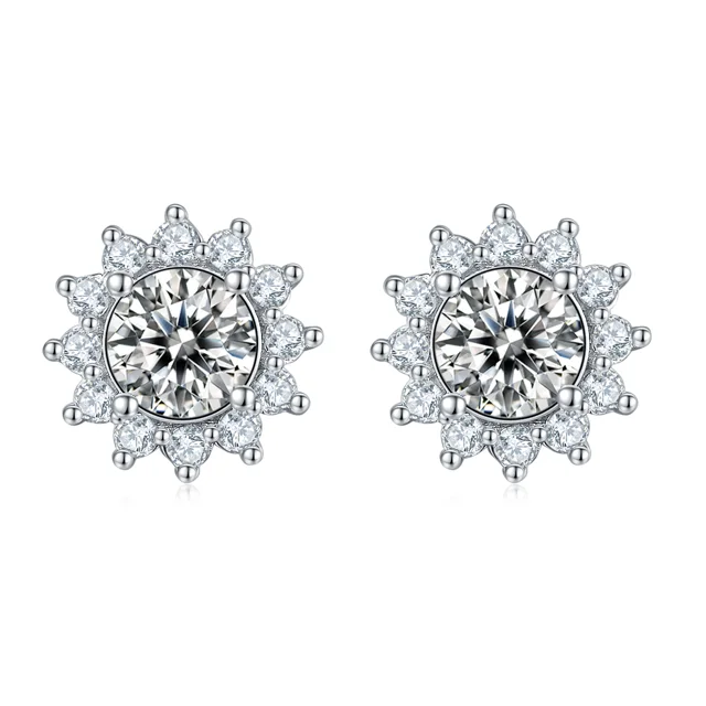 Sunflower Lab-Grown Diamond Stud Earrings