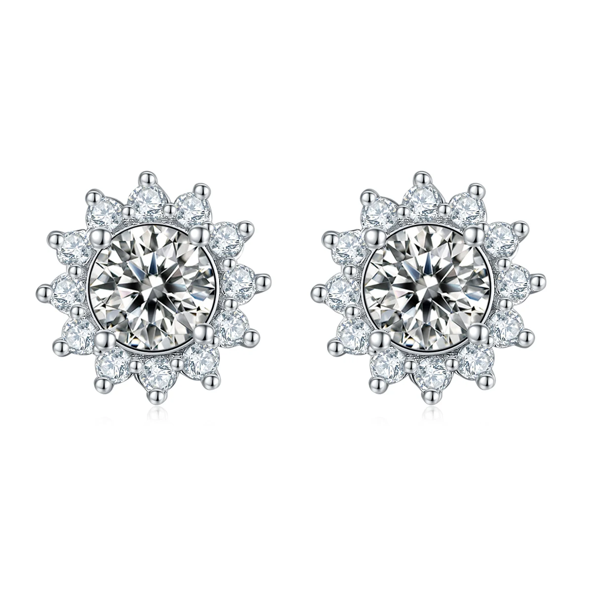 Sunflower Lab-Grown Diamond Stud Earrings — product view 1