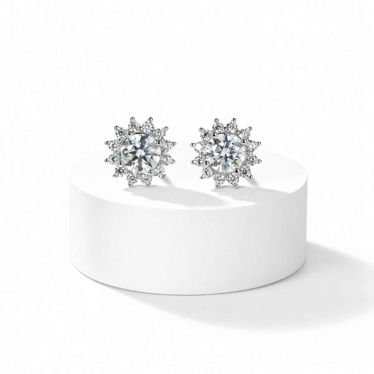 Sunflower Lab-Grown Diamond Stud Earrings — product view 2