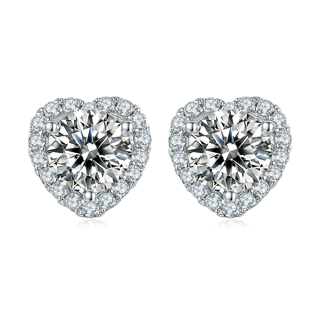One Heart Lab-Grown Diamond Stud Earrings — product view 1