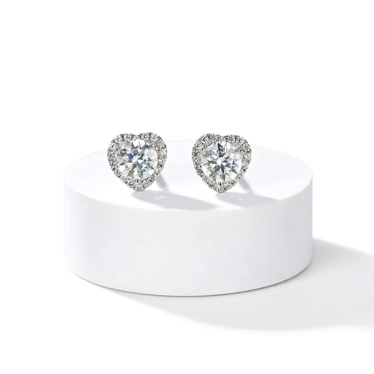 One Heart Lab-Grown Diamond Stud Earrings — product view 2