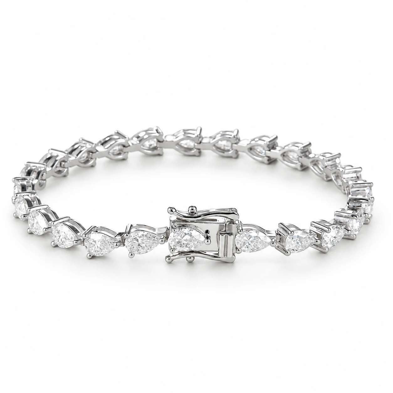 Clasp detail, retouched white-background photograph