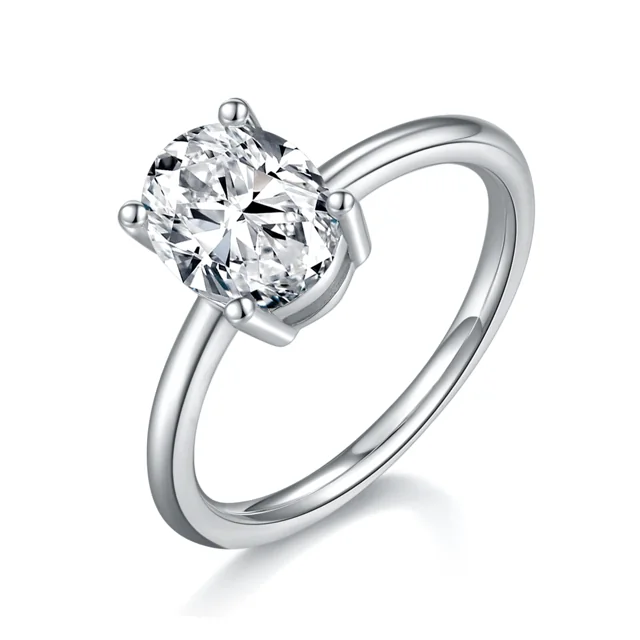 3 ct Oval Solitaire Diamond Ring