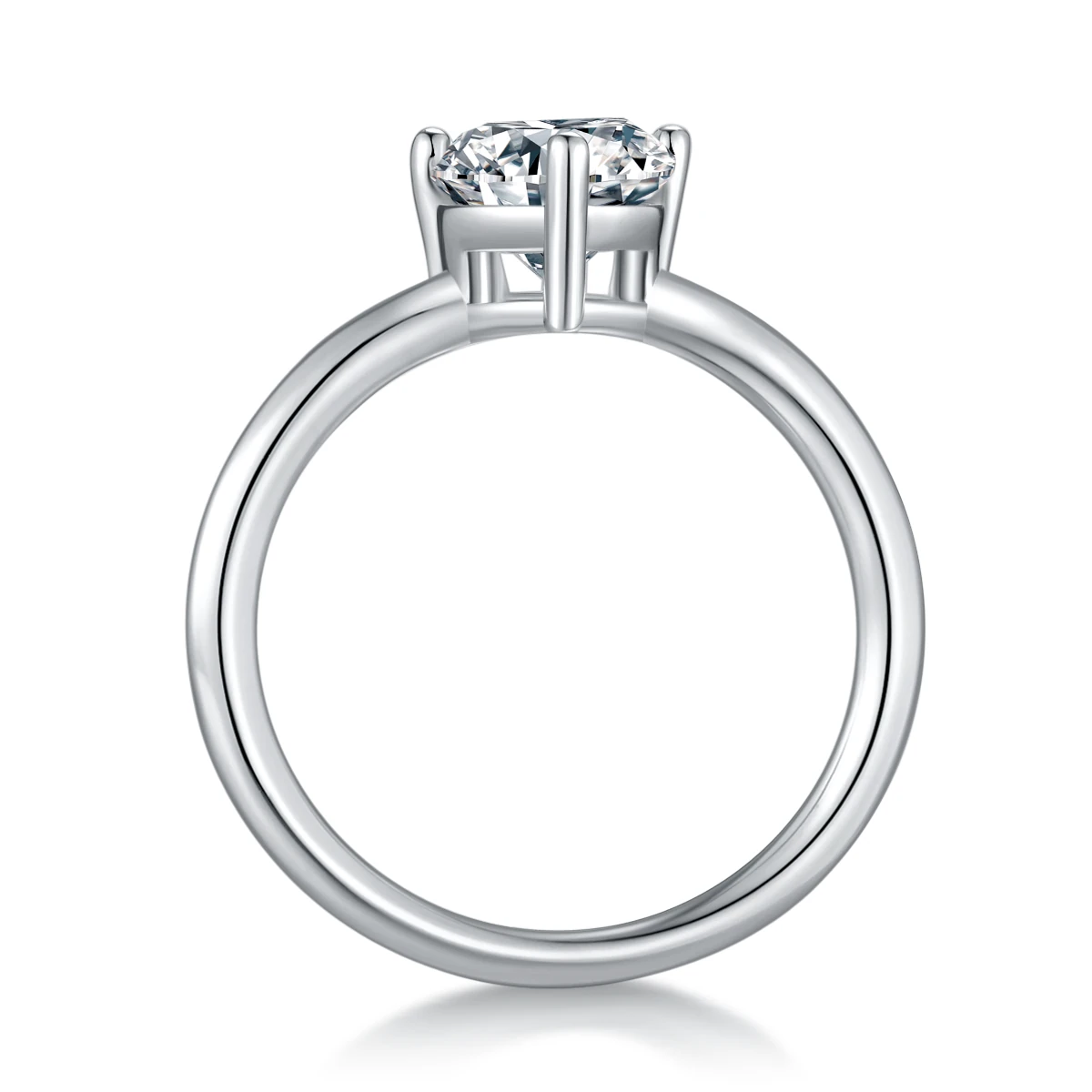 Pear Diamond Solitaire Ring — front product view