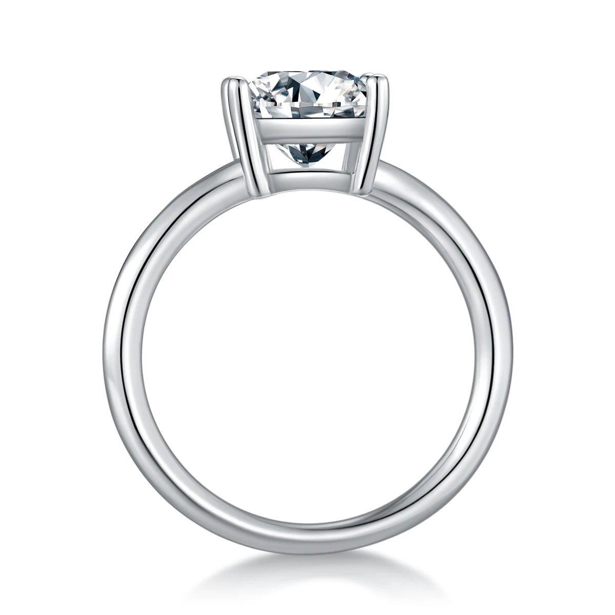 Square Lab-Grown Diamond Solitaire Ring — front product view