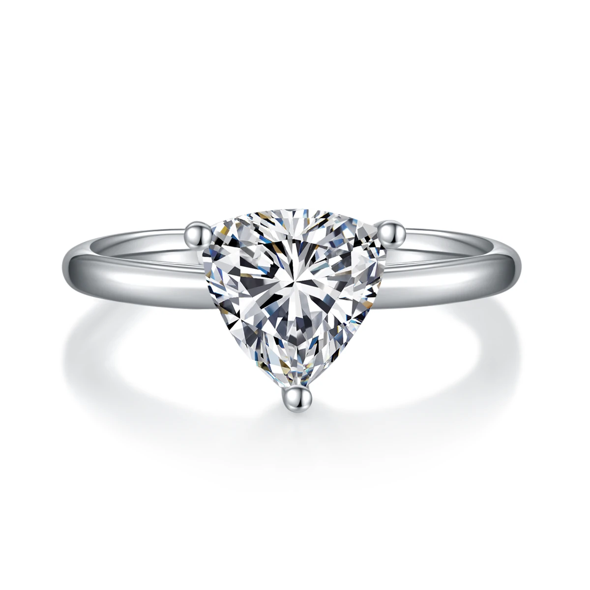 Trillion Lab-Grown Diamond Solitaire Ring — side setting view